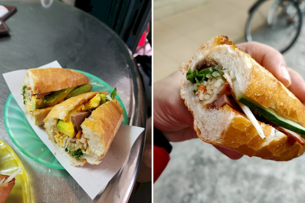The traditional Vietnamese banh mi